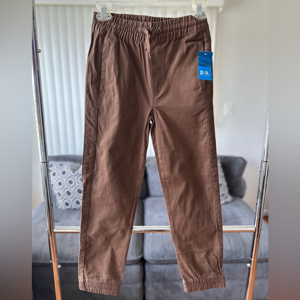 P.S from Aeropostale Boys Brown Cargo Joggers   Size 12